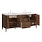 James Martin Vanities 72'' Double Vanity, Mid Century Walnut w/ 3 CM White Zeus Quartz Top 485-V72-WLT-3WZ - alternate 5